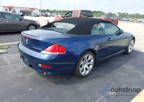 2005 BMW 645Ci из США, поврежденный, VIN WBAEK73495B326363
